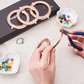 Aluminium Wires 5x1 MM (1 Roll x 2 Meters) Bendable Bezel Strip Light Copper Color For Wrapped Jewellery Making DIY Crafts Arts